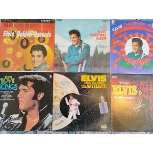 Lot Of 6 Elvis Presley Records/Albums Christmas, Golden, Aloha From Hawaii Love